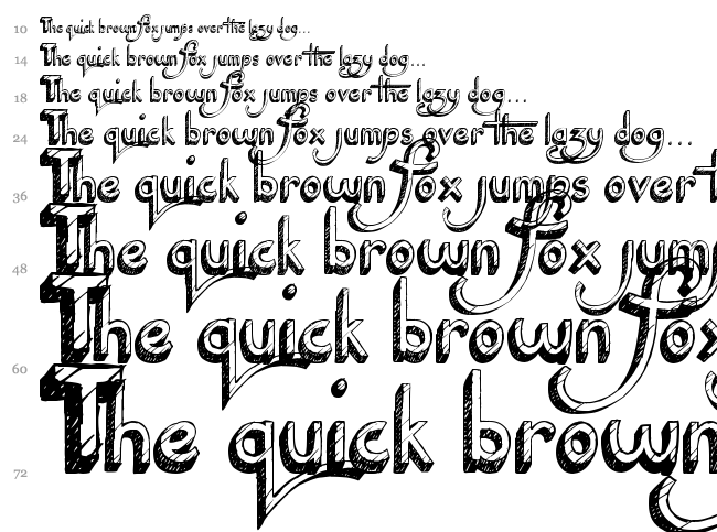 National Cartoon font waterfall